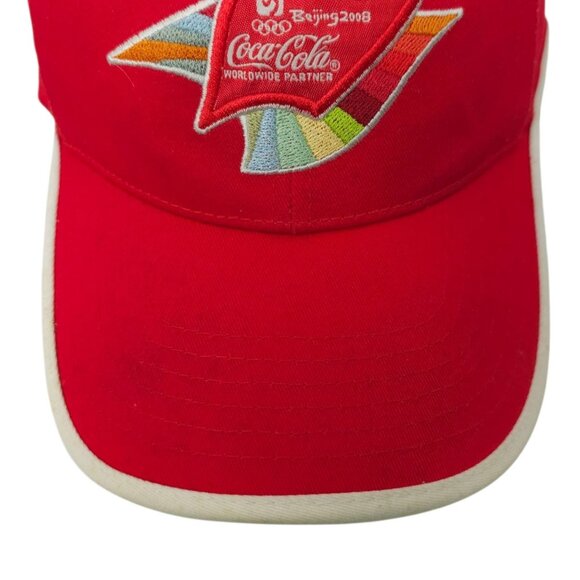2008 Coca Cola Beijing Olympics Adjustable Embroidered Cap Trucker Baseball Hat - Picture 7 of 16